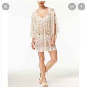 LUCKY BRAND 🍀 Crochet cream Swim Coverup